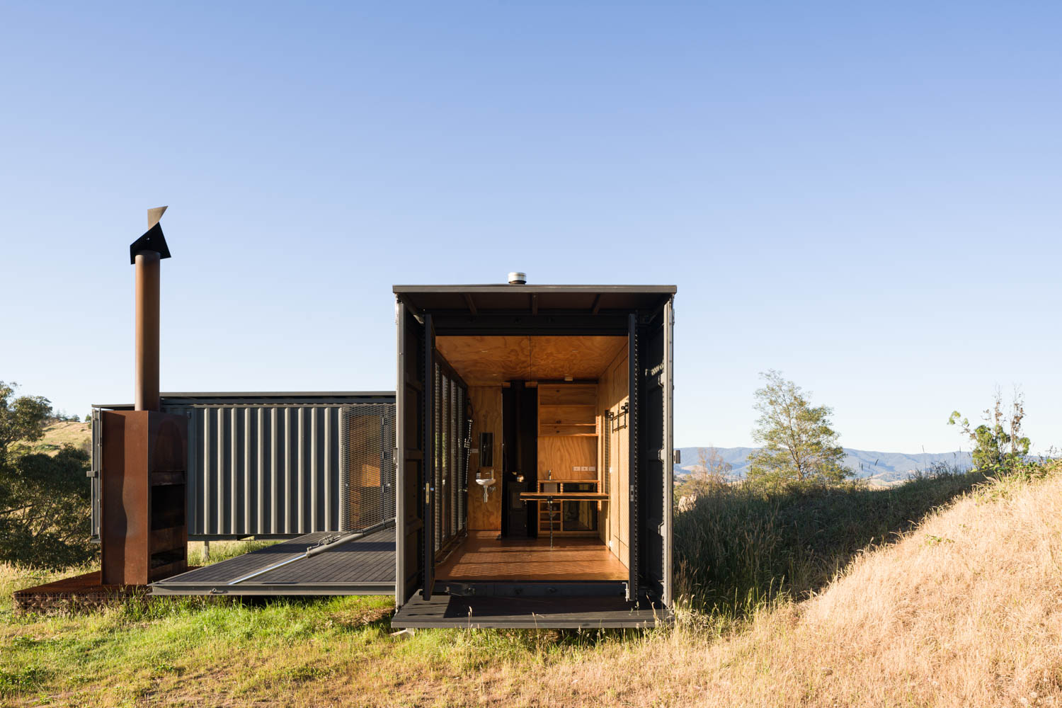 looking into interior Mansfield Tiny Home / Robbie Walker