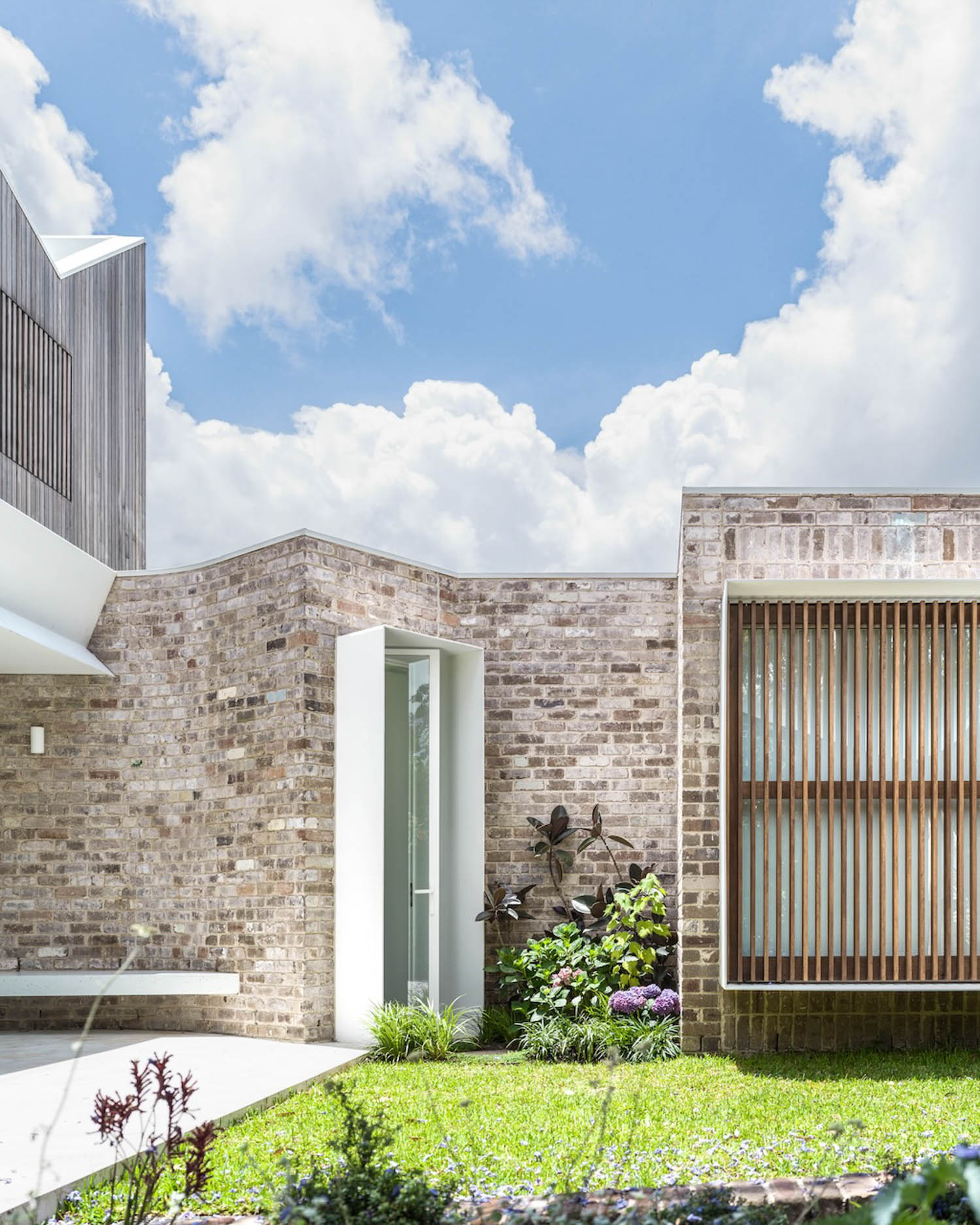 brick screen window A House for Grandma: A Thoughtful Approach to Multigenerational Living in Lindfield Australia