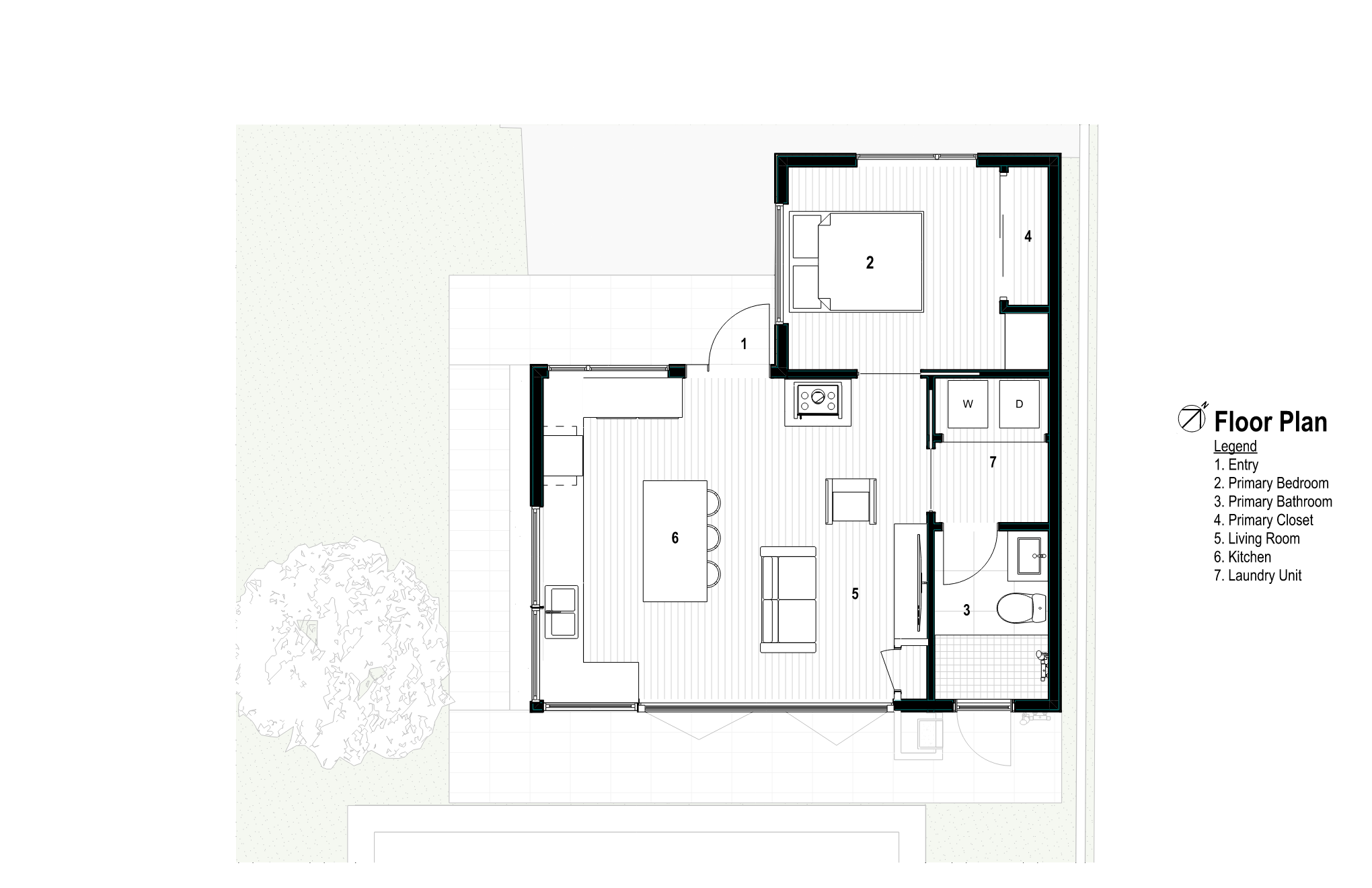 floor plan Backyard Living That Powers a Pool / LA / Tracy Stone Architect