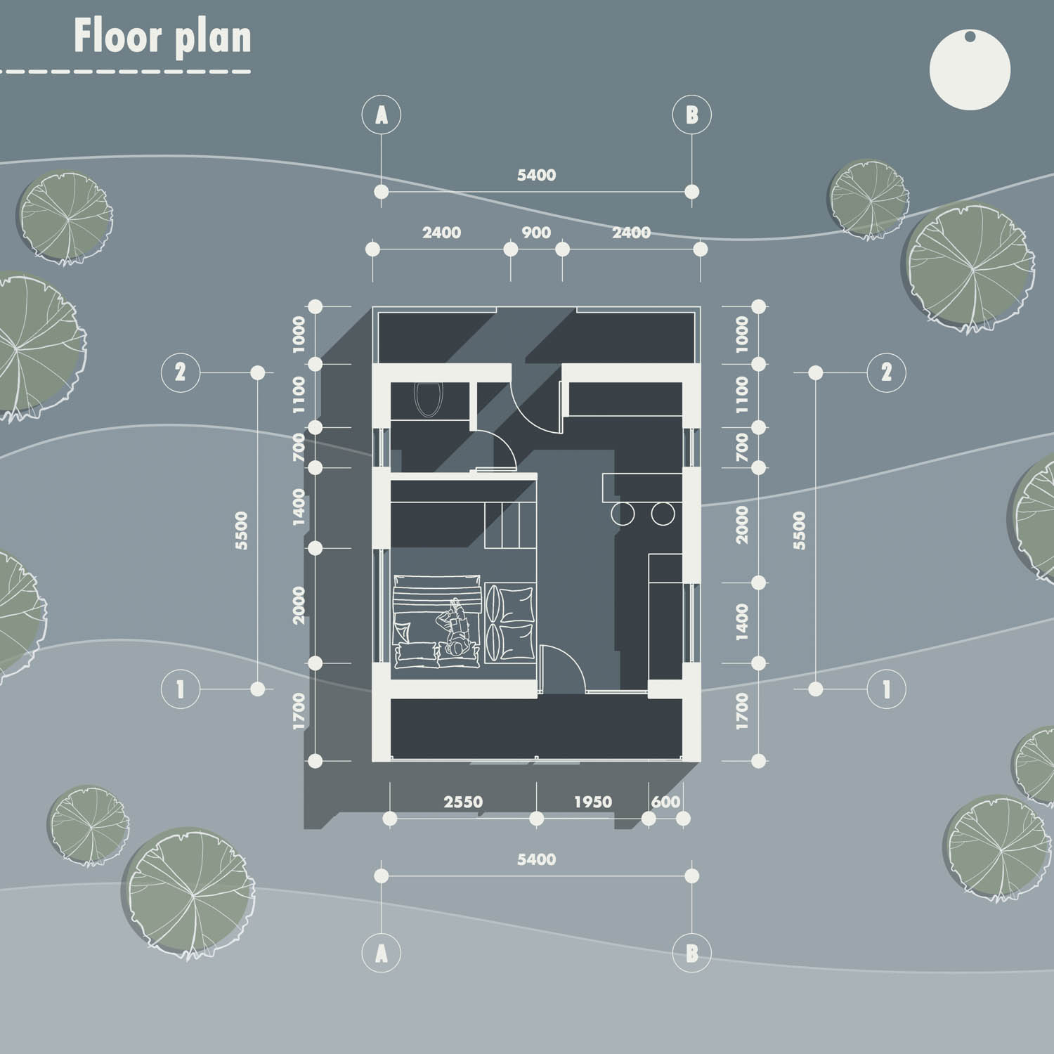 plan Hunters Cabin Concept / Georgia / Sandro Nozadze