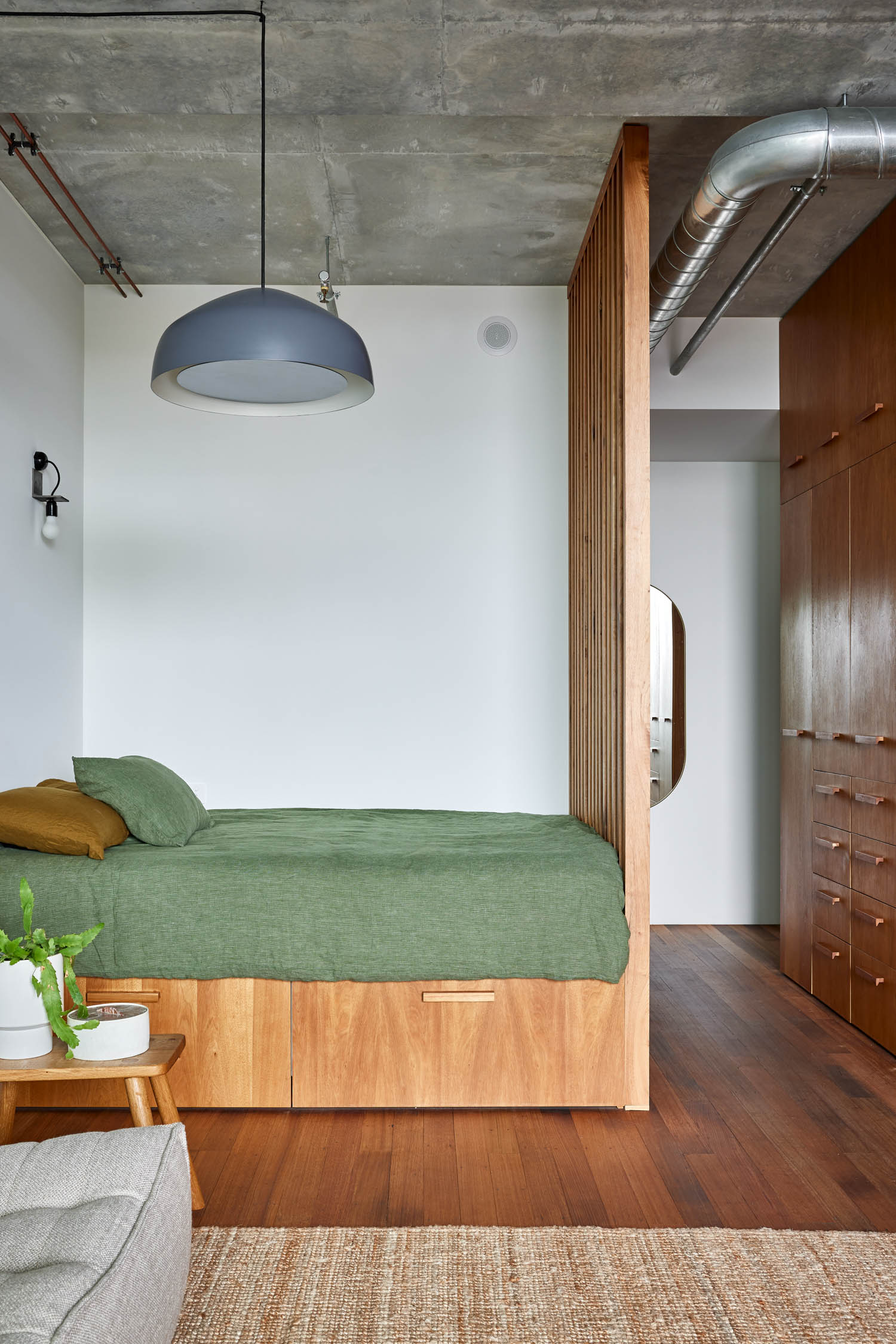 detail bed Nightingale Skye House Teilhaus / Breathe Architecture